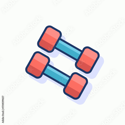 This vibrant image captures a pair of colorful dumbbells, emphasizing fitness, strength training, and a healthy lifestyle in a modern and appealing style.