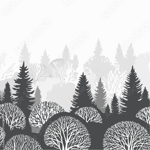 Canvastavla Dense thickets of bushes and tops of forest trees