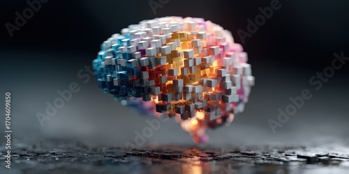 Innovative Brain Model with 3D Cubes for Advanced Neuroscience Research