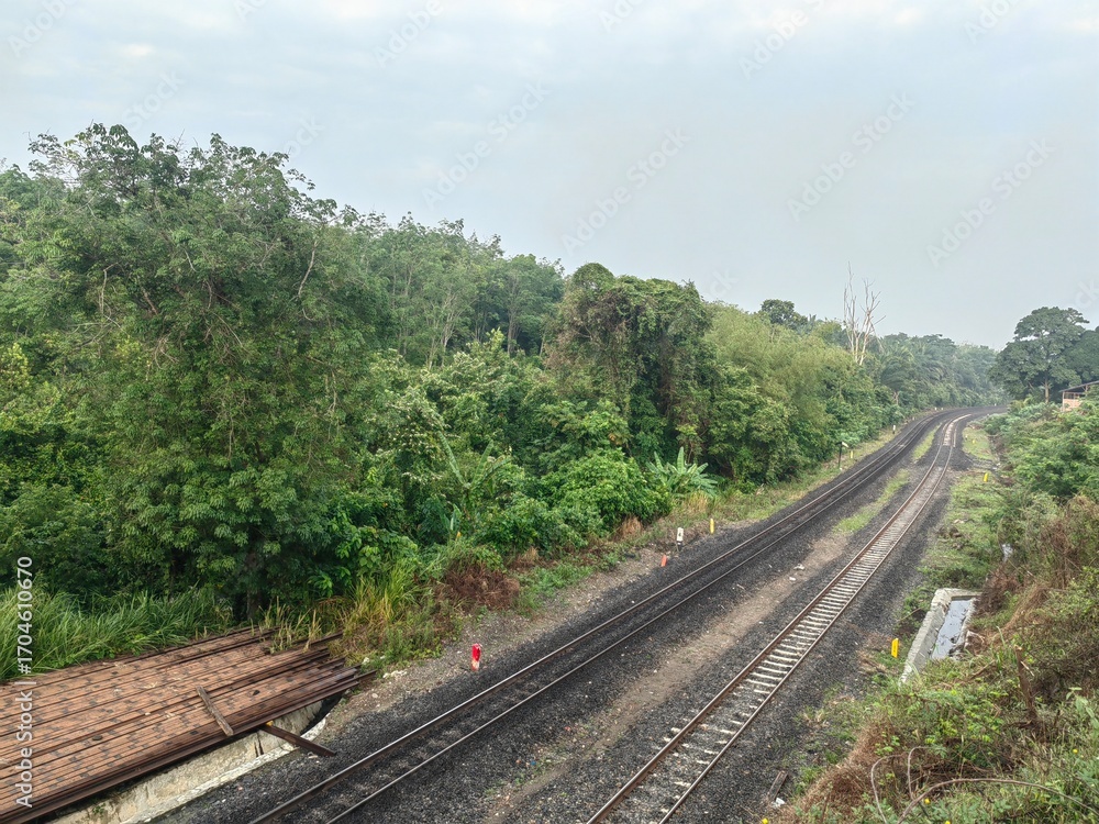 Fototapeta premium railway in the countryside