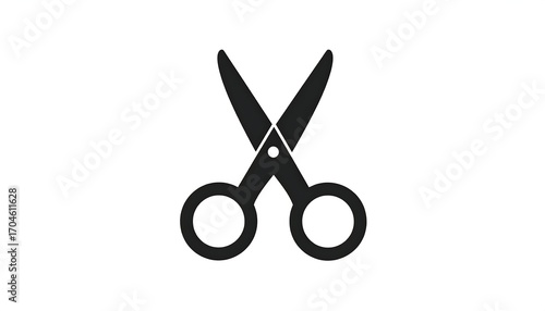 Simple black scissors icon (1)