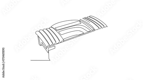 Animated self drawing of football stadium video design illustration. Football sport themes illustration in linear style video design concept. Great design for sport campaign and business purpose.