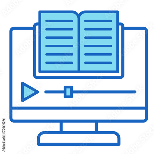 Online Course  Icon Element For Design	
