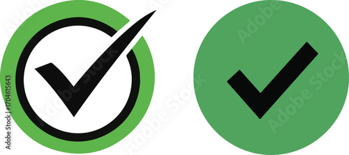 Check Mark Symbols in Green Circle
