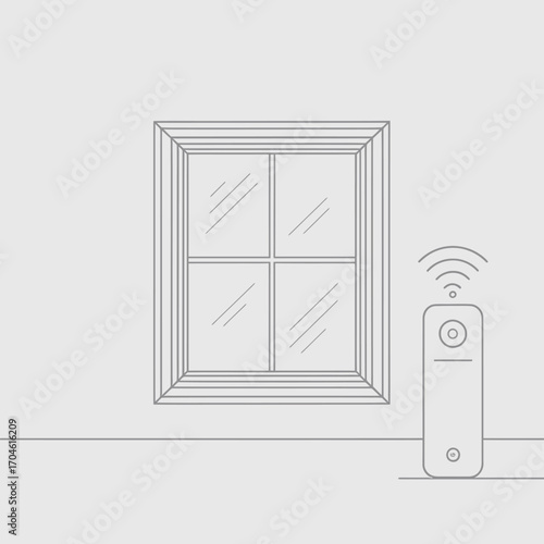 This image illustrates a remote control designed for automated window systems, demonstrating simplicity and convenience in managing indoor environments elegantly.