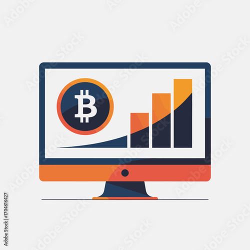 This dynamic market growth chart represents Bitcoin's upward trend, catering to investors and analysts seeking to understand cryptocurrency market behavior effectively.
