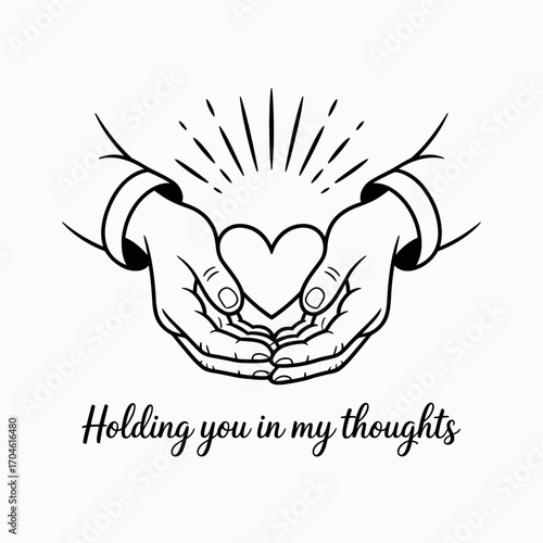 Illustrating hands cradling a heart symbol, this image conveys a message of care and thoughtfulness, highlighting emotional connection and empathy among individuals.