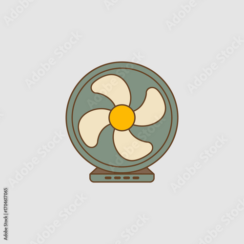 This image shows a retro-style fan, a nostalgic piece that combines vintage aesthetics with functionality, perfect for keeping cool during warm days and adding charm to any space.