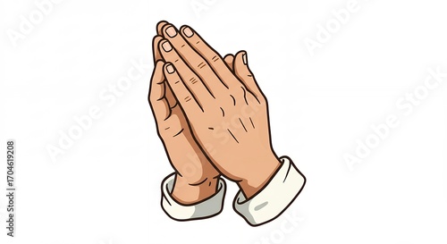 Praying hands illustration