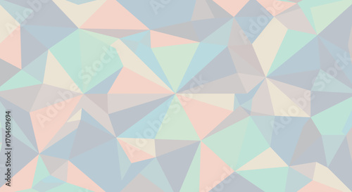 Geometric Pattern Abstract Low Poly Design Pastel Colors Soft Light Backdrop