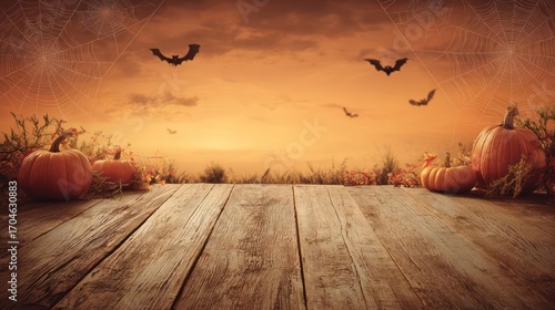 halloween background with pumpkins