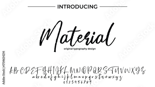 Material - Elegant Script Font for Smooth Handwritten Design and Creative Typography