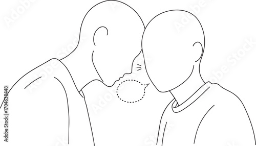 Two People Whispering a Secret