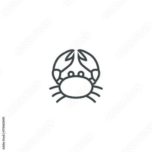Crab logo EPS template icons vector illustration transparent background