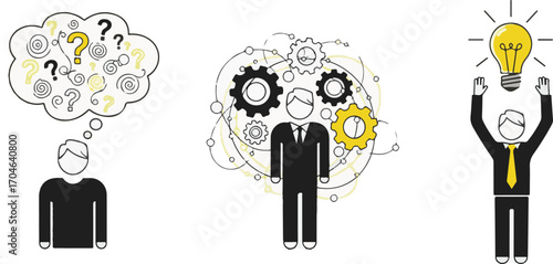 Conceptual Stages of Problem Solving, Strategic Thinking, and Idea Generation