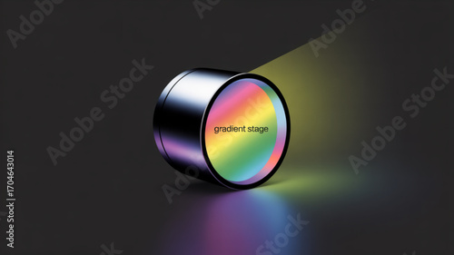Gradient stage with rainbow color spectrum for photography and videography lighting effect equipment