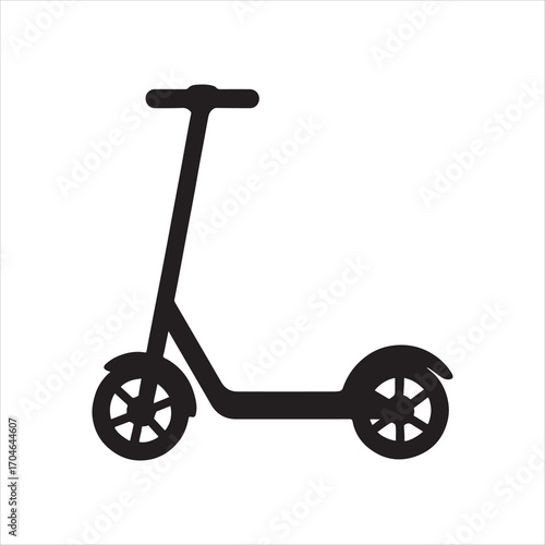 Modern Scooter Silhouette Illustration for Urban Mobility and Eco Friendly Transportation Solutions representing simplicity and sustainable lifestyle choices for future design elements