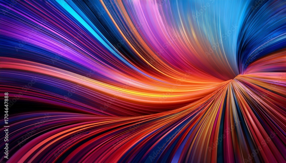 Fototapeta premium Abstract Flowing Lines Vibrant Colors