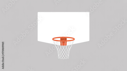 Basketball hoop backboard vector illustration for sports equipment and game design element asset graphic