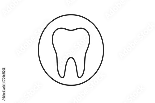 Clean dental icon for dentistry services, promoting oral hygiene and fresh breath, perfect for medical websites, brochures, and social media campaigns