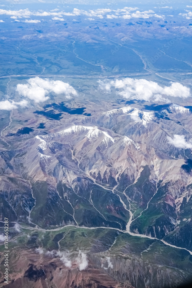 Obraz premium landscape mountain on plane