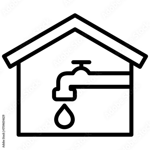 Water Supply Outline Icon