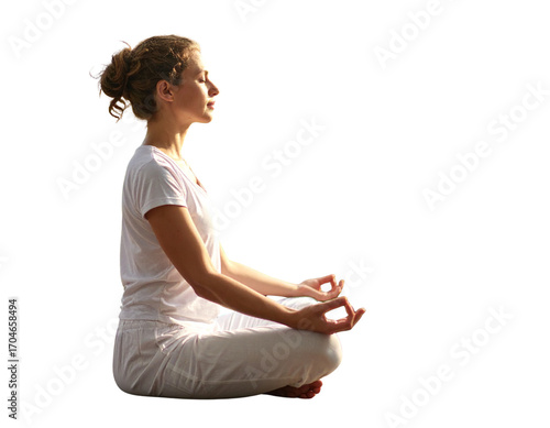 Rustic Woman Doing Yoga Pose PNG
