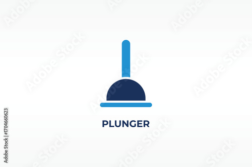 PLUNGER vector, icon or logo sign isolated symbol illustration