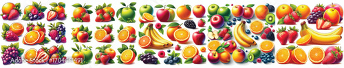 Vector image set of fruits