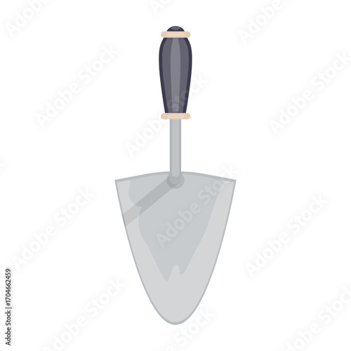 Cartoon vector illustration of a garden hand trowel for planting and digging soil