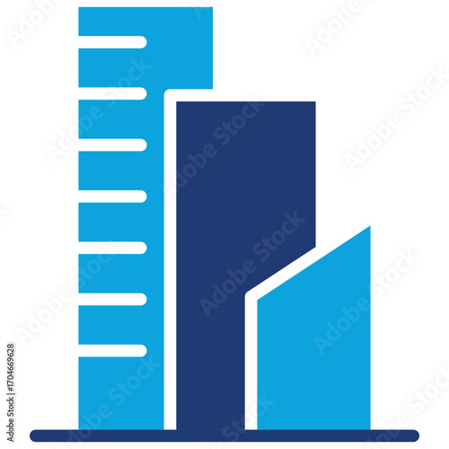 Commercial Real Estate  Mixed color icon	
