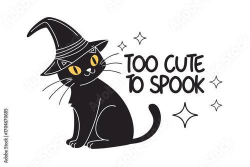 black cat with a christmas ball  halloween  animal vector design icon
