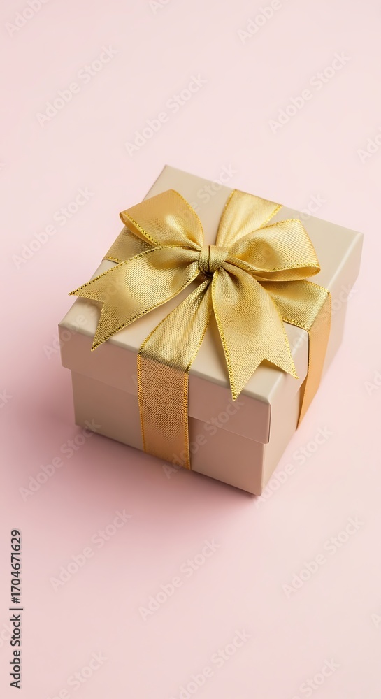 Fototapeta premium Gift Box with Gold Ribbon.