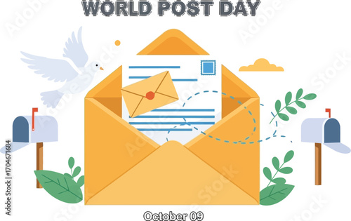 Celebrate World Post Day October 9th with a special delivery and a message of peace and connection