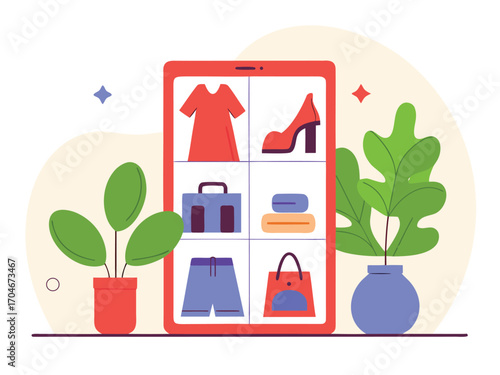 Effortlessly shop your favorite fashion and accessories online with this vibrant digital storefront concept.