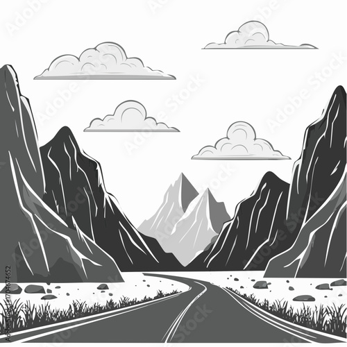 Принти на полотні Rocky mountain gorge