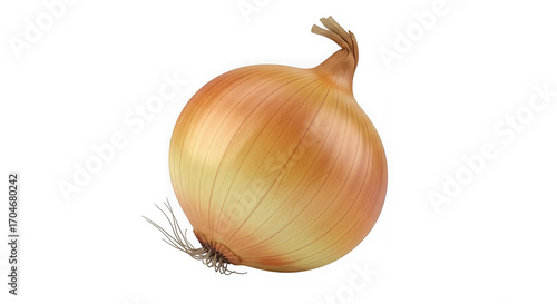 Golden onion isolated macro shot fresh ingredient for cooking culinary staple natural food photography transparent background