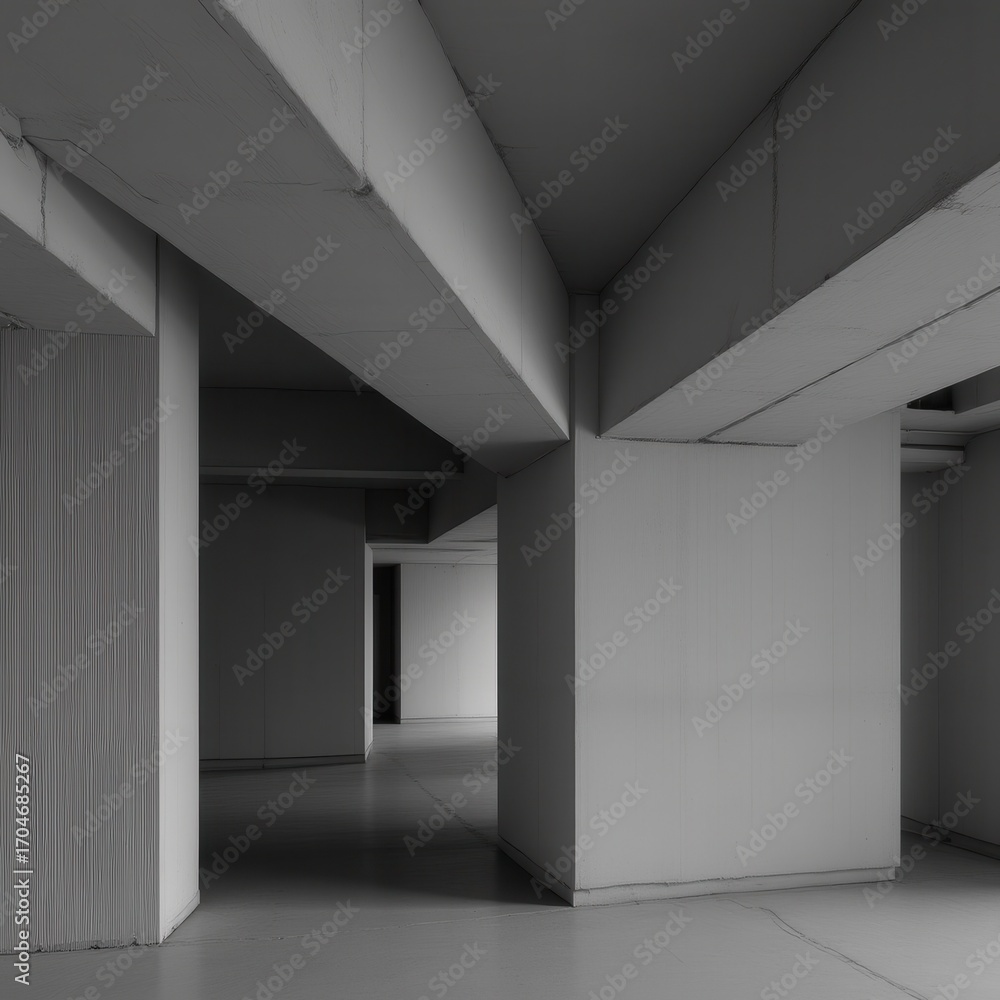 Fototapeta premium Minimalist Modern Architecture Interior