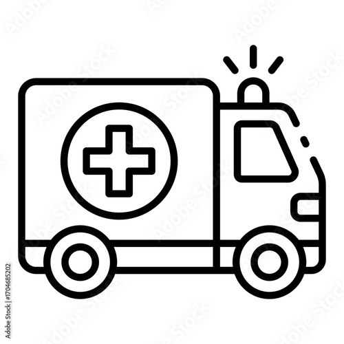 ambulance icon used for sending emergency patient to hospital fast