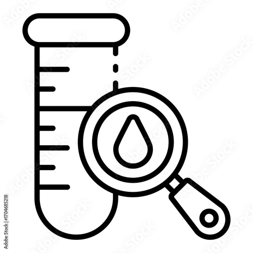 blood test icon used for checking sample in hospital laboratory