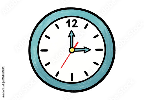 Free Download Hand-drawn analog wall clock icon illustration
 - GFXLoad