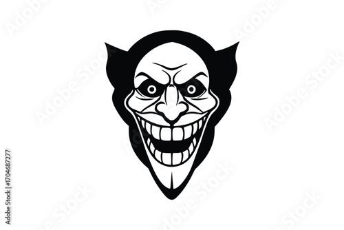 wolf head mascot face vector cartoon illustration head halloween art design icon
