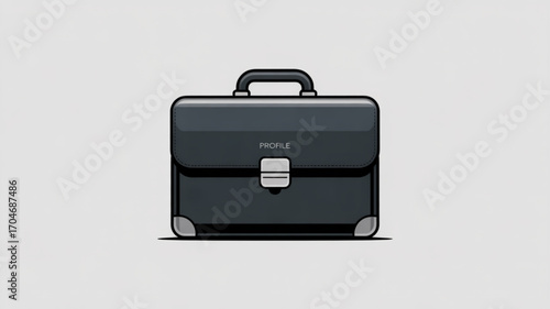 Business briefcase vector illustration professional portfolio executive bag work document case accessory office job 100