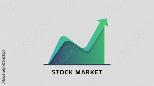 Stock market growth chart showing financial success and investment opportunity for business and trading