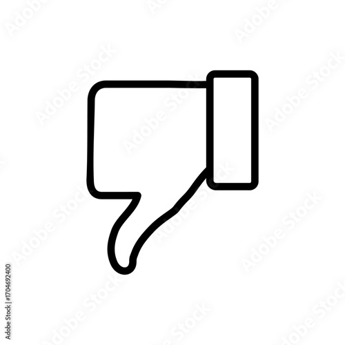 Dislike icon vector. dislike sign and symbol. Hand with thumb down