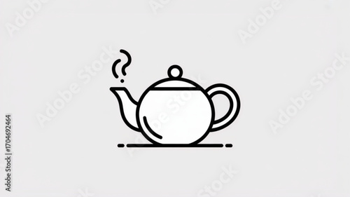 Teapot vector illustration for tea time and kitchenware design with hot drink concept graphic element