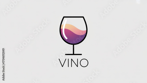 Wine glass vector illustration for wine tasting events and vineyard tours and wine product promotion material