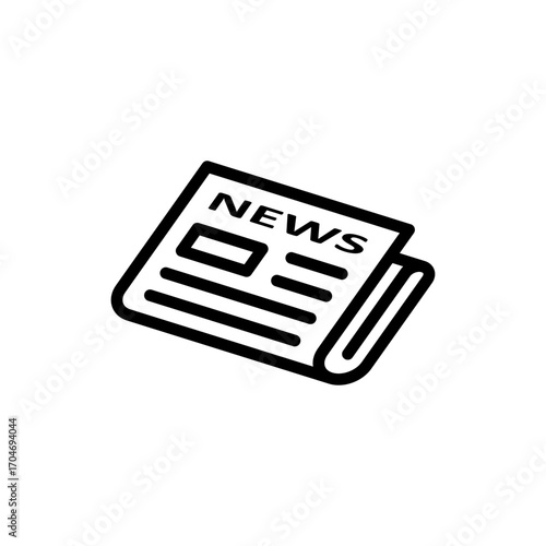 Newspaper icon symbol for apps and websites. news paper sign and symbol
