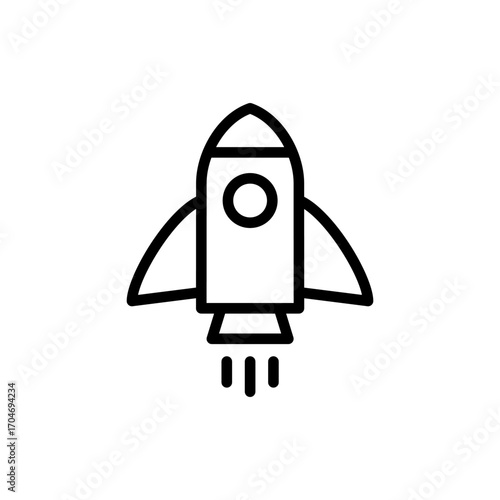 Rocket icon symbol for apps and websites. Startup sign and symbol. rocket launcher icon