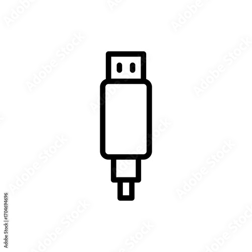Usb icon symbol for apps and websites. usb charging. Flash disk sign and symbol. flash drive sign.